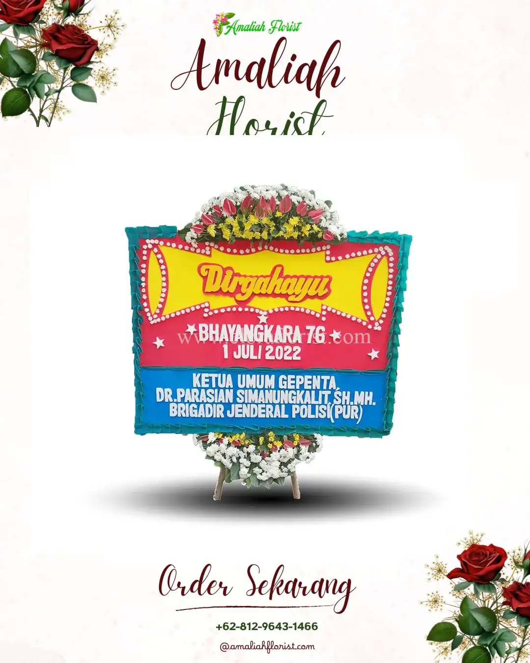 Papan Bunga HUT Ulang Tahun Aji Mesir